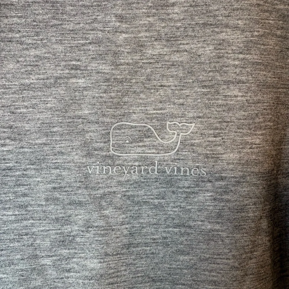 Vineyard Vines Performance Grey Drawstring Hoodie Pullover Sweatshirt Top Large - Picture 4 of 12